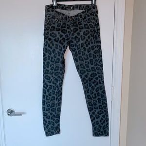 Leopard print jeans
